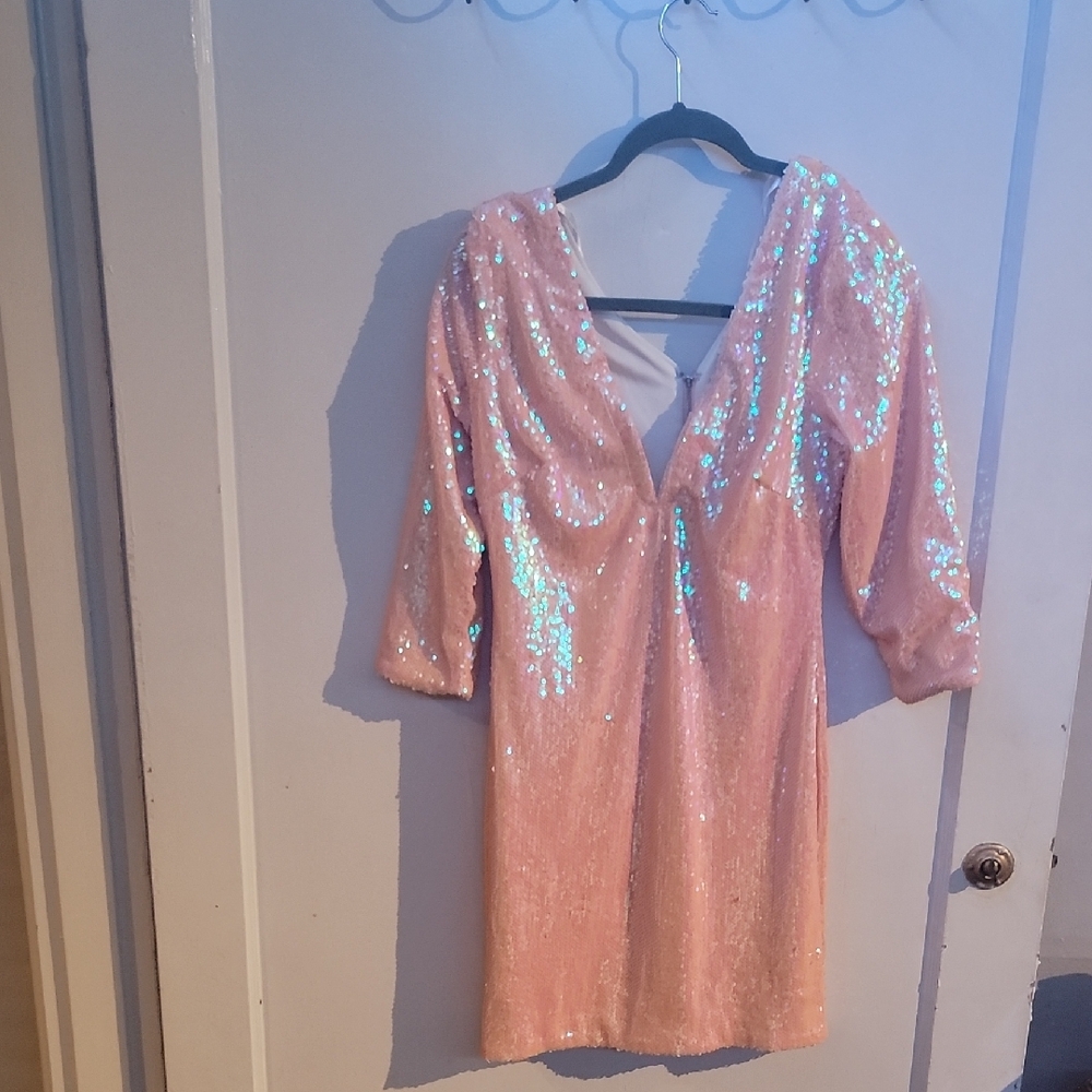 VENUS Pink Sequin Dress